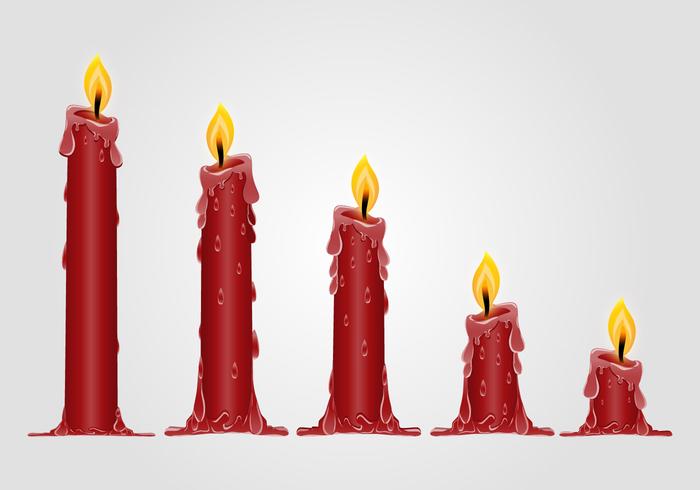 Burned Out Red Candle vector