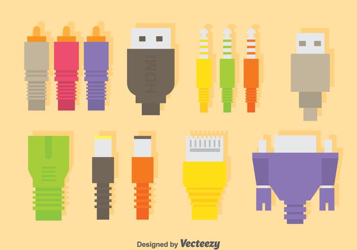 Multimedia Cable Wire Vector