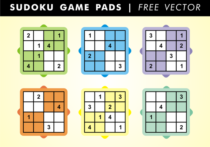 Sudoku Game Pads Free Vector Sudoku Game Pads Free Vector