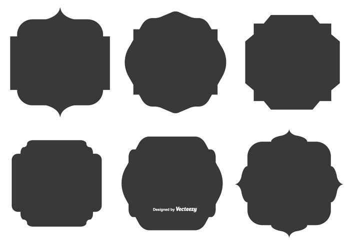 Blank Vector Label Shapes