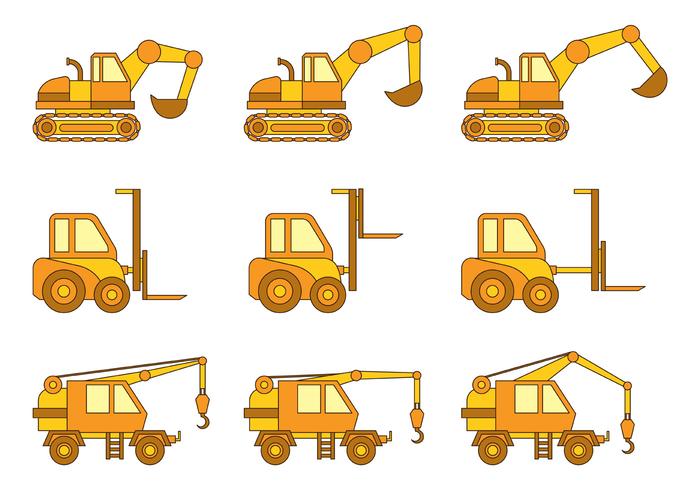 Set Of Skid Steer Vector Set Of Skid Steer Vector