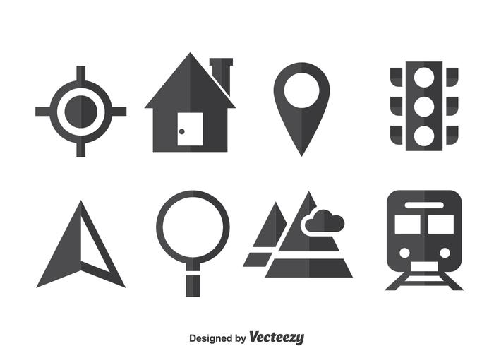 Map Legend Icons Vector