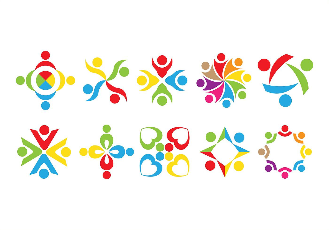 Vector Working Together Logo Pack 115210 Vector Art at Vecteezy