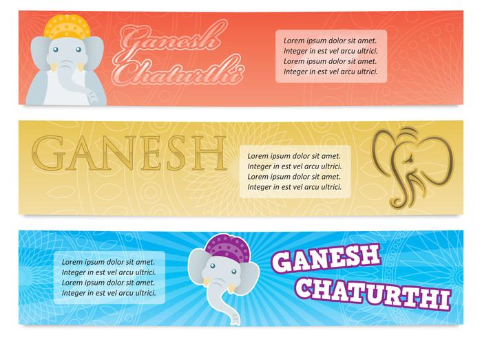 Banners de Ganesh vector