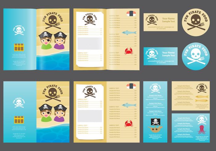 Pirate Kids Menu vector