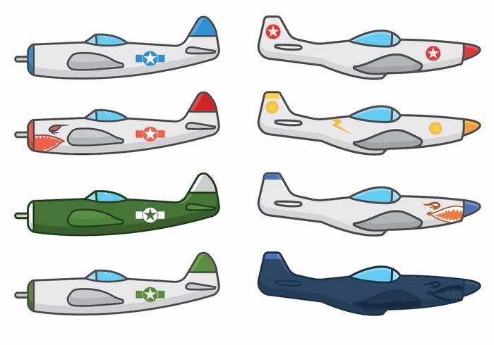 World War 2 Air Plane Vectors