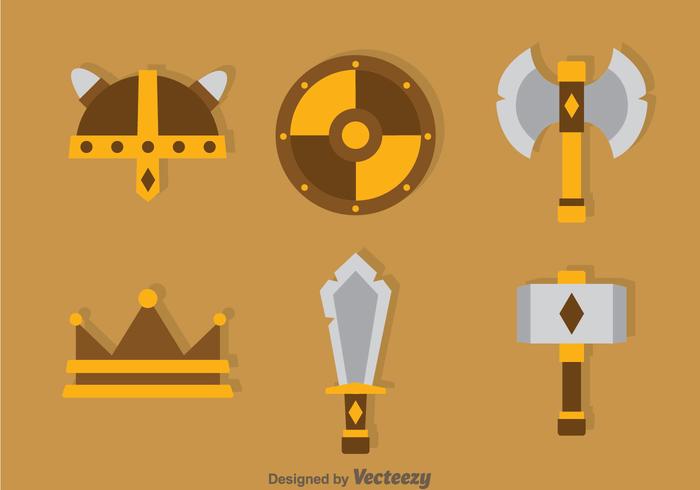 Barbarian elementos iconos vectoriales vector