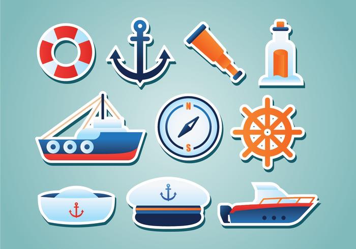 Nautical Stickers vector