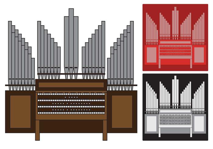 Pipe Organ illustration vector