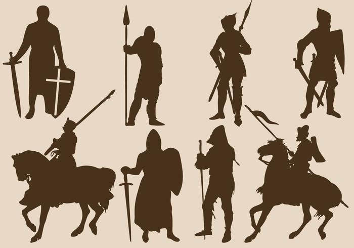 Templar Silhouettes vector