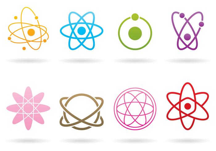 Logotipos de Atom vector