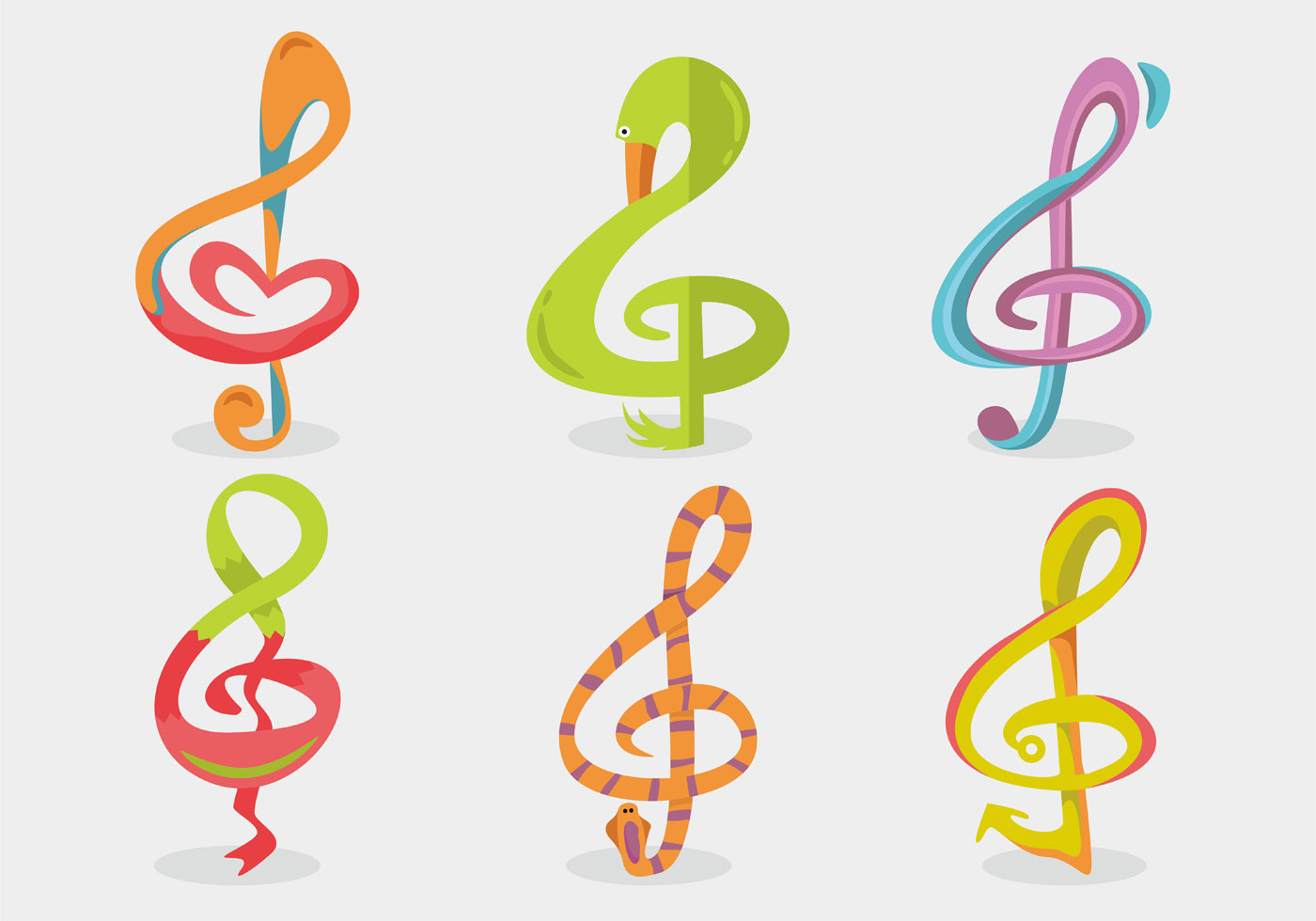 Violin Key Vector Set Download Free Vector Art, Stock Graphics & Images