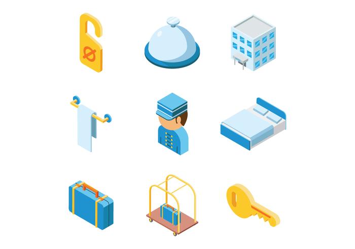 Free Isometric Hotel Vector