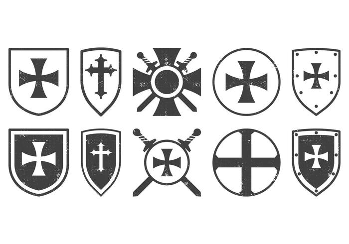 Insignia templaria clásica vector