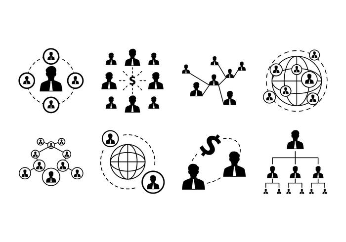 Business Network Icon Vector