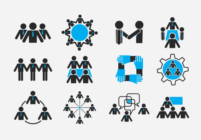 Working Together Icons vector