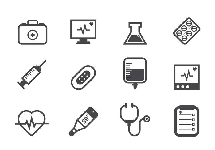 Iconos Médicos Gratuitos vector