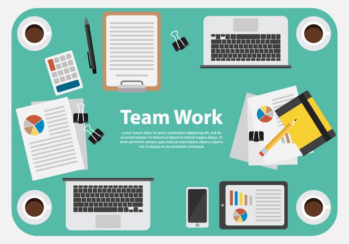 Free Business Team Work Illustration Vector