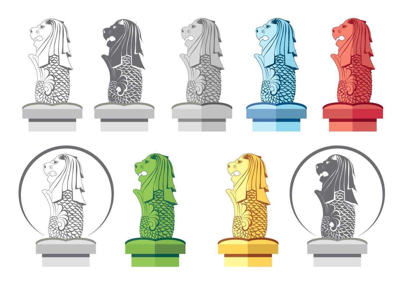 Merlion Icon flat Merlion Icon flat