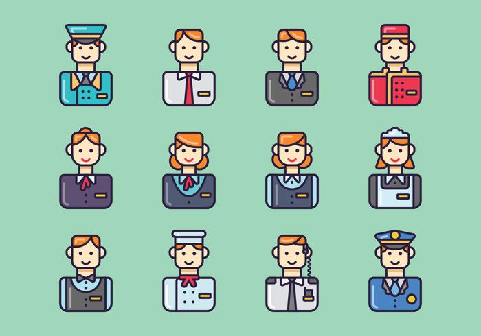 Set of Hotel Staff Vectors