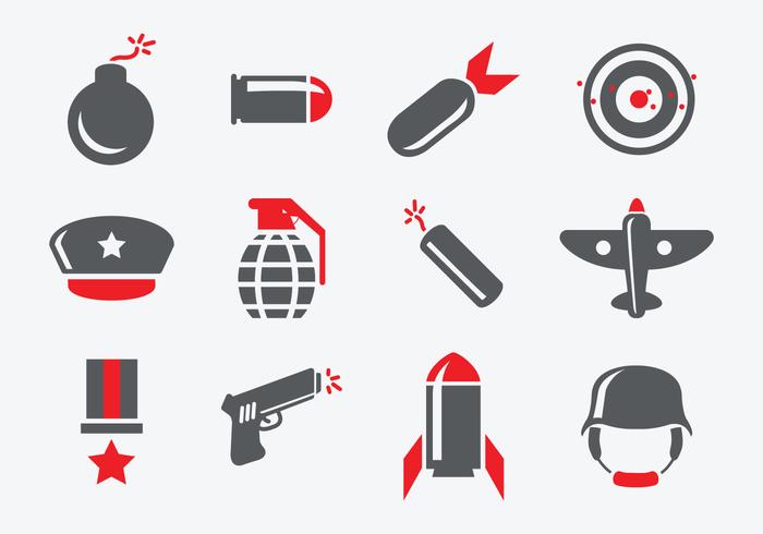 Iconos de la Segunda Guerra Mundial gratis vector