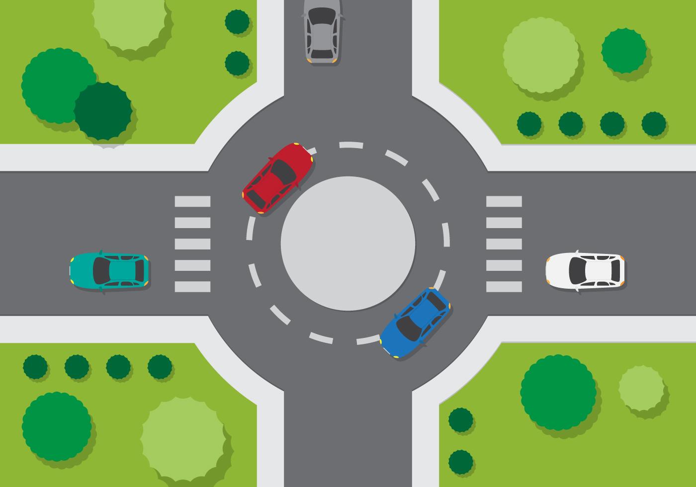 Top View Roundabout 115358 Vector Art at Vecteezy