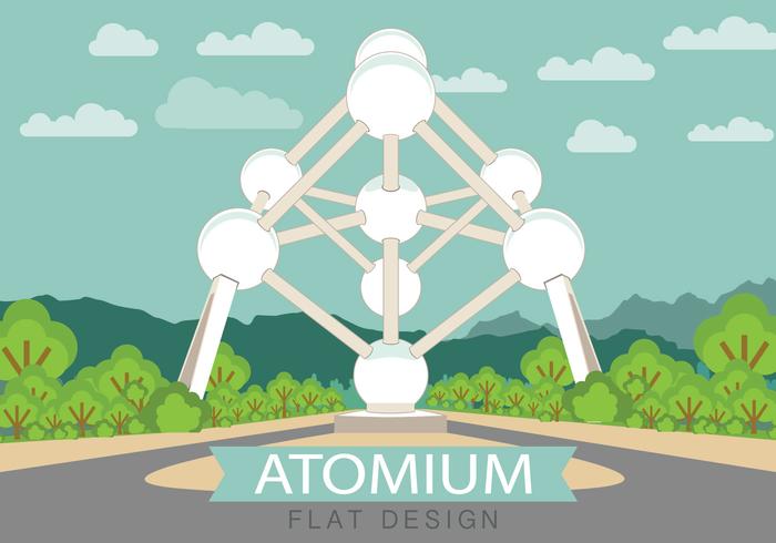 Atomium Flat vector