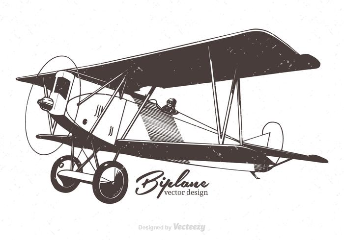 Free Biplane Vector Illustration
