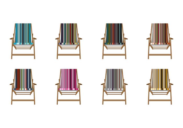 Free Stripes Canvas Deck Chair Vector