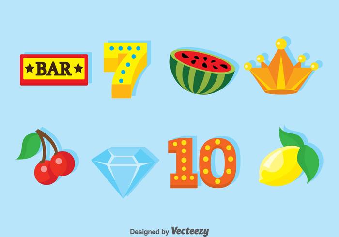 Jackpot Items Icons vector