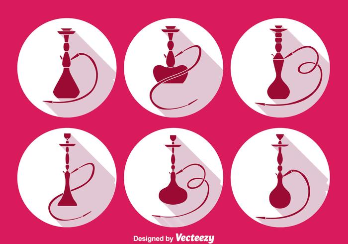 Iconos de Hookah Iconos vector