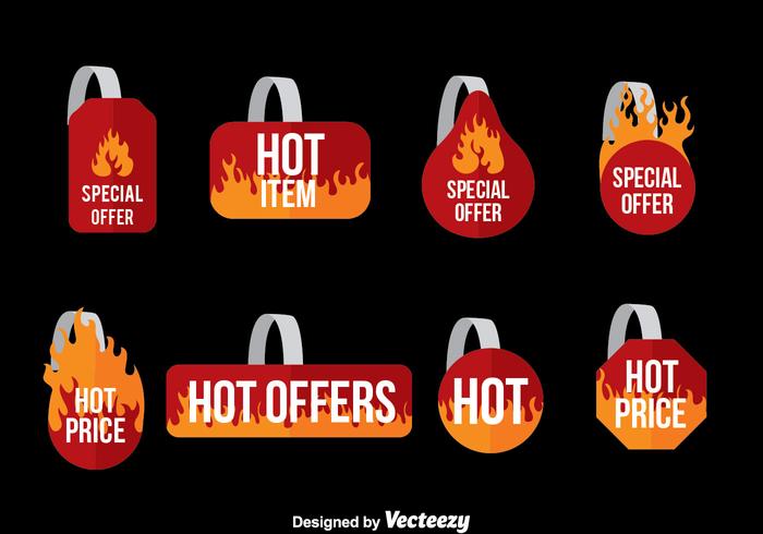 Hot Offers Wobbler Set Vector