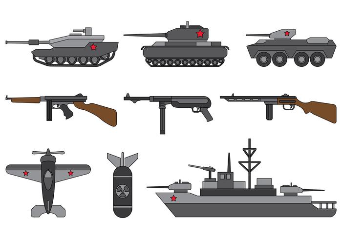 Conjunto De La Segunda Guerra Mundial Vector