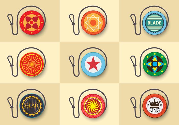 Yoyo plana icono de diseño personalizado vector