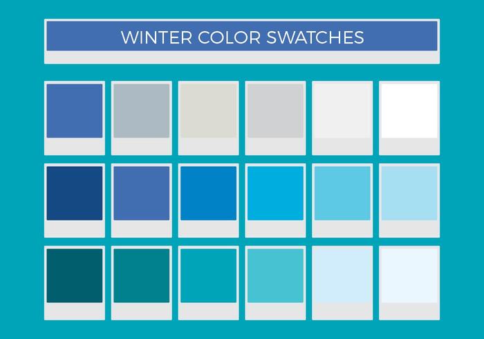 Blue Color Swatch Chart