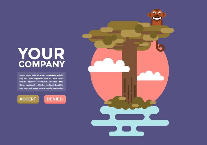 Baobab Three Illustration Vector Baobab Three Illustration Vector