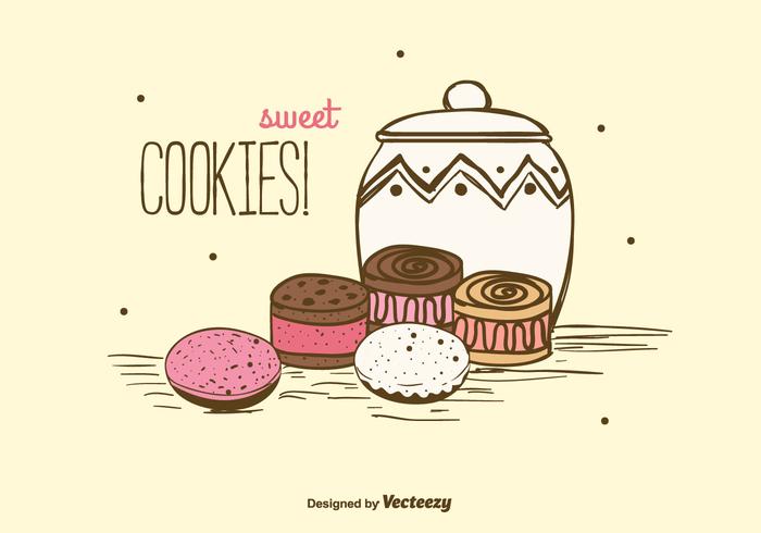 Sweet Cookies Background vector