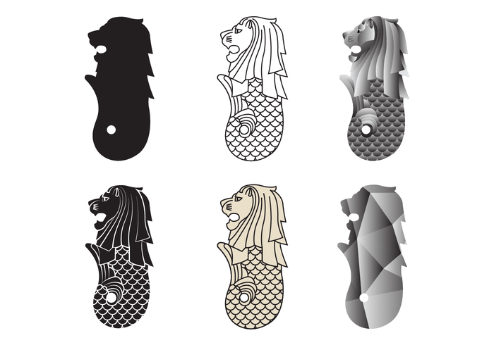 Vector Merlion gratis