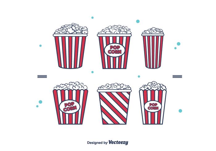 Popcorn Caja Vector