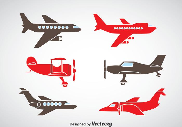 Iconos De Aviones Vector