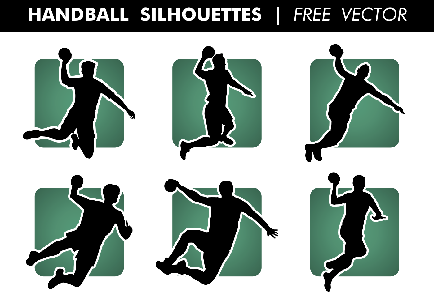 Handball Silhouettes Free Vector Download Free Vector Art, Stock