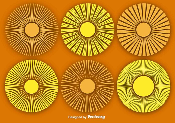 Vector Resumen Sun Icons Set