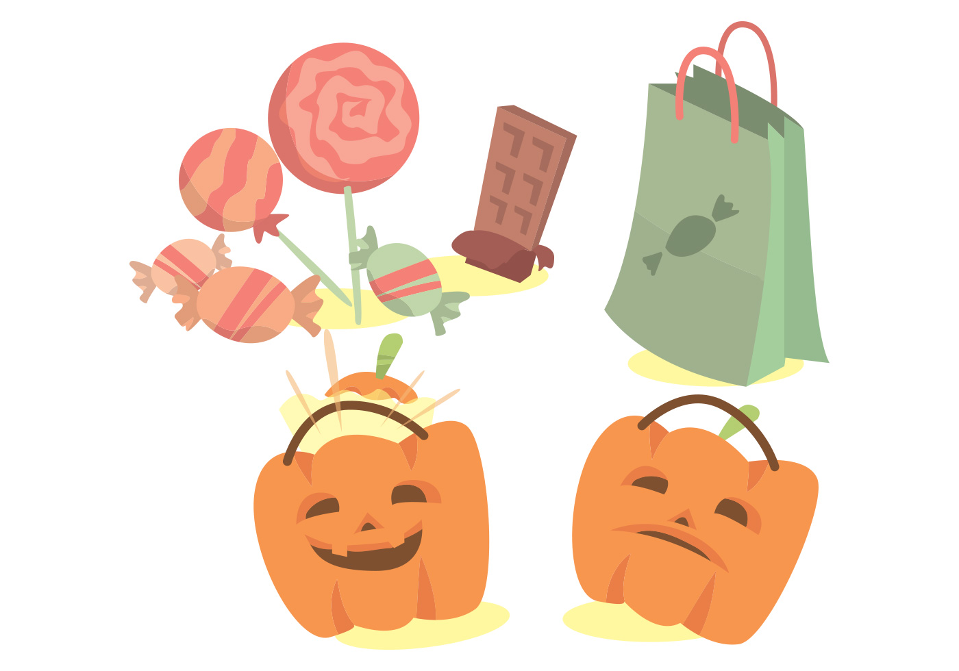Download Trick or Treat Vector Set - Download Free Vectors, Clipart ...