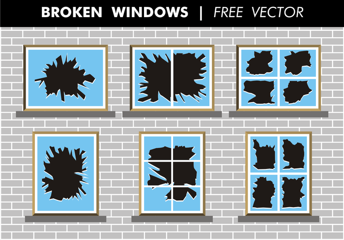 Broken Windows Free Vector