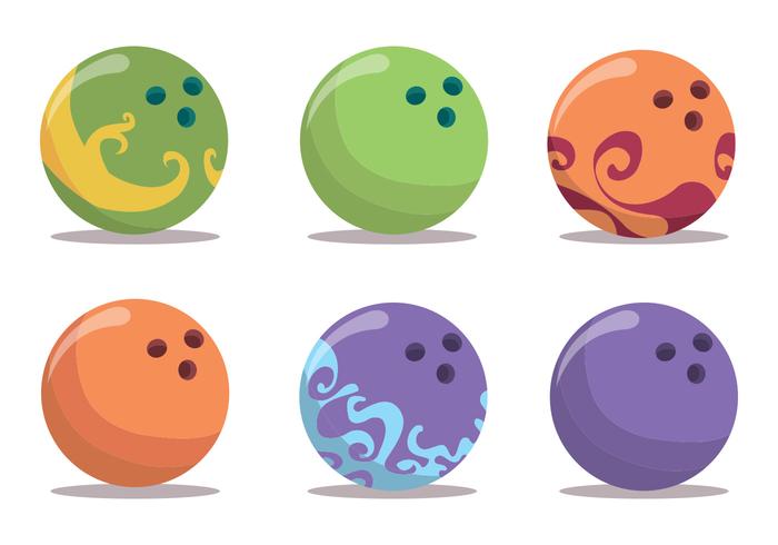 Bowling Ball Vector Set