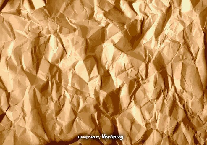 Vector Brown Crumpled Paper Texture