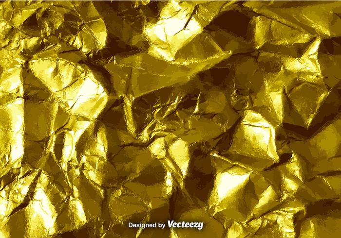 Vector Gold Crumpled Paper Texture