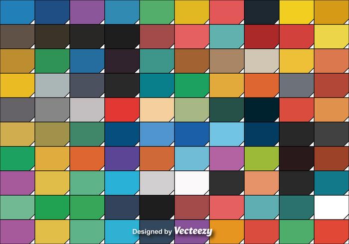 Cool Set Of One Hundred Vector Color Swatches