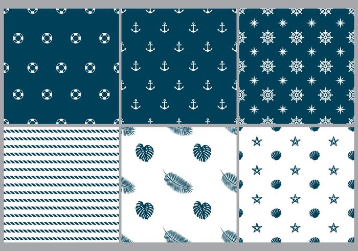 Beach Monochromatic Patterns vector