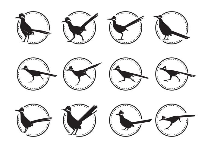 Free Roadrunner Bird Silhoutte Vector Pack